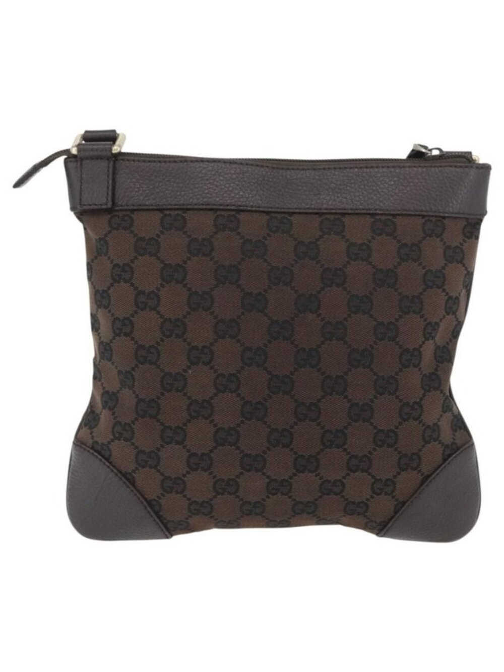 Authentic GUCCI GG Canvas Shoulder Bag Outlet Brown Gold 272396 - Picture 8 of 16